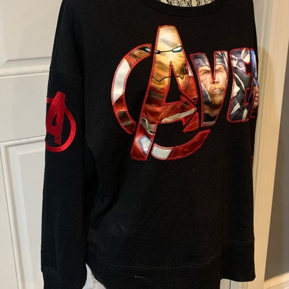 Marvel Embroidered Avengers Black Sweatshirt